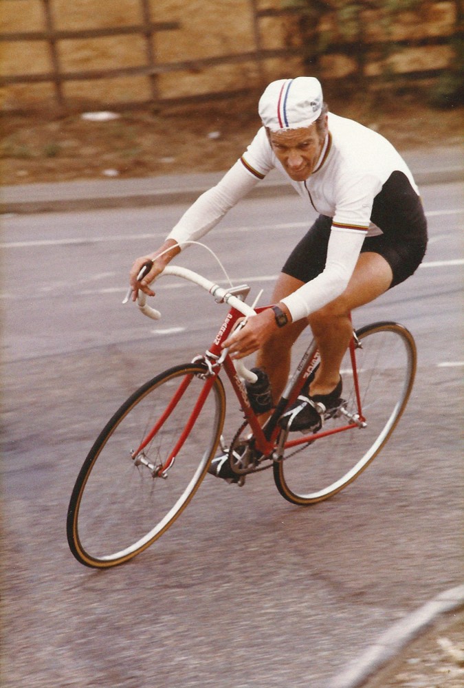 Martyn Winter cornering at speed in later years