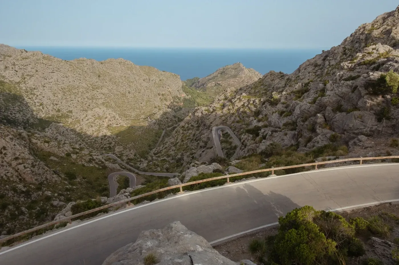 The switchbacks of Sa Calobra from above